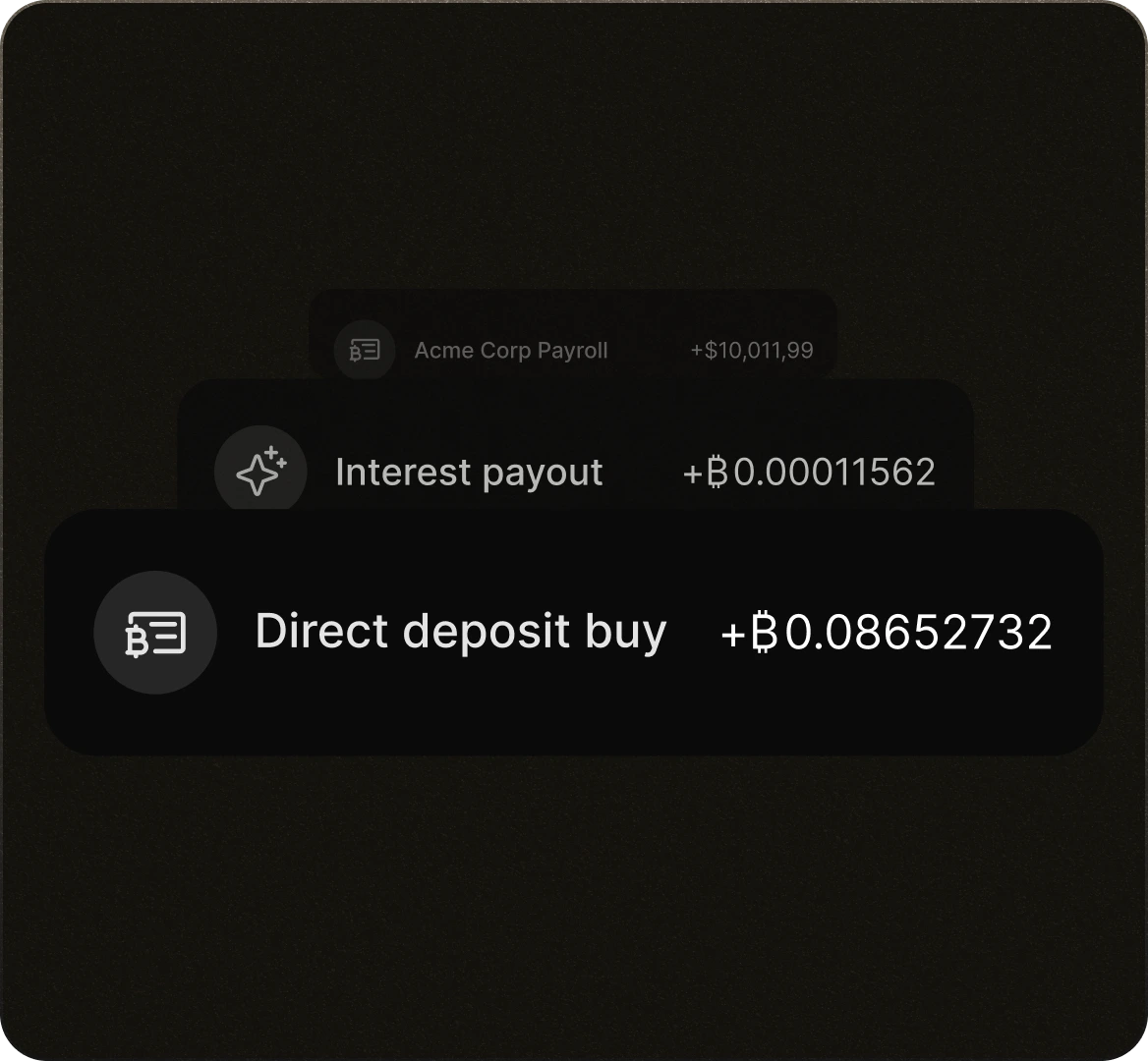 Get paid in bitcoin and earn interest on cash